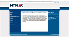 Desktop Screenshot of nymox.com