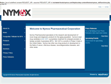 Tablet Screenshot of nymox.com